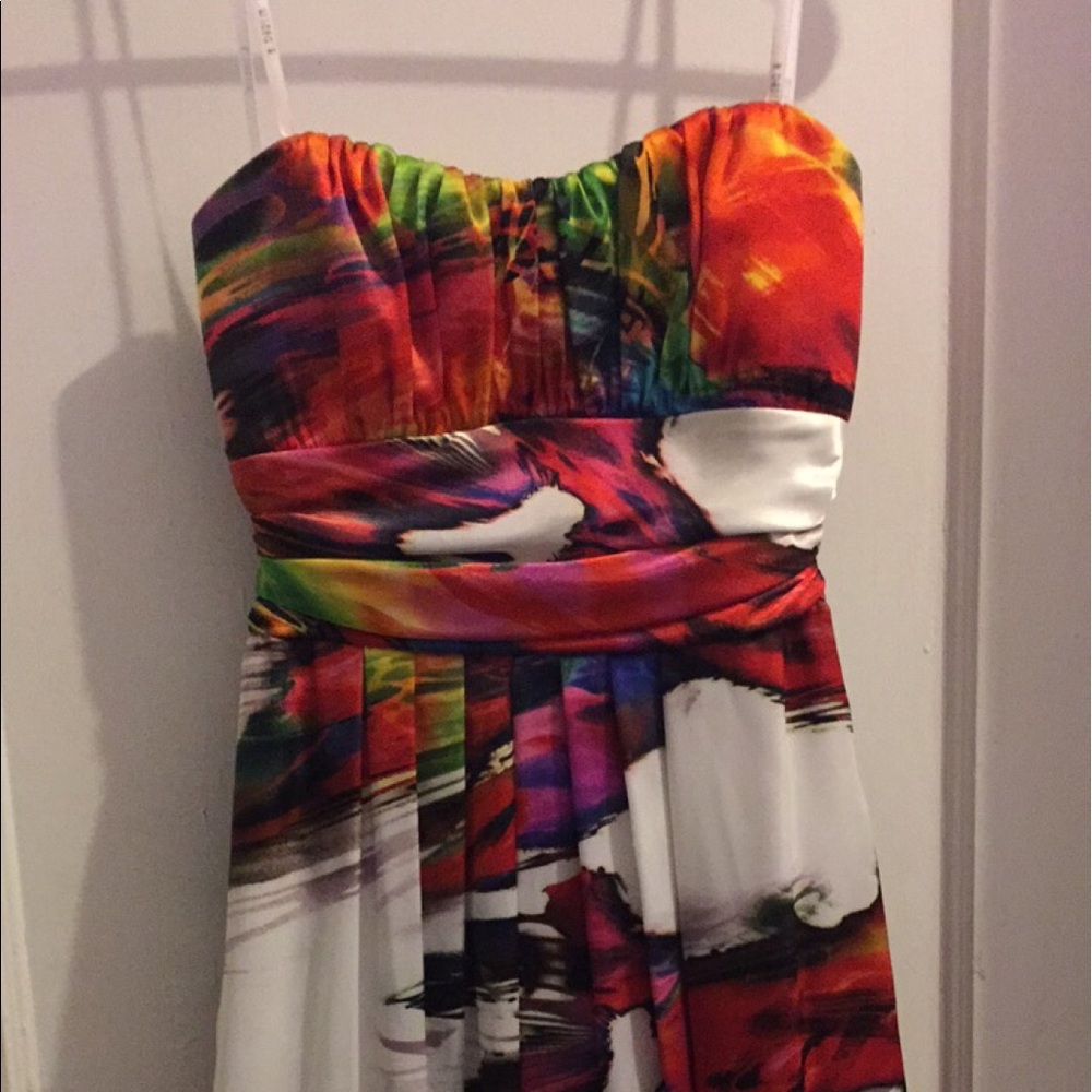 Colorful short formal dress